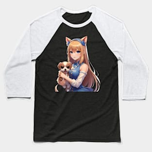 Kitsune Love Pets Too Baseball T-Shirt